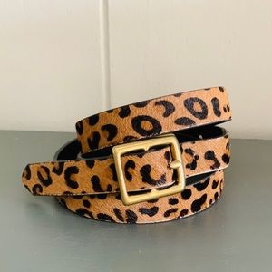 A New Day Leopard Print Calf Hair Belt